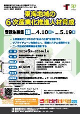 東海地域の６次産業化推進人材育成ポスター